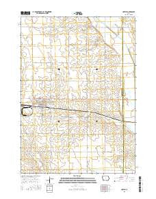 Hartley Iowa Current topographic map, 1:24000 scale, 7.5 X 7.5 Minute, Year 2015