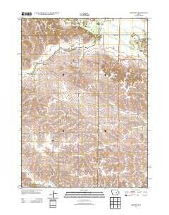 Hartwick Iowa Historical topographic map, 1:24000 scale, 7.5 X 7.5 Minute, Year 2013