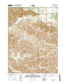 Hartwick Iowa Current topographic map, 1:24000 scale, 7.5 X 7.5 Minute, Year 2015