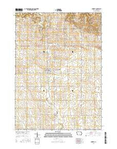 Hawkeye Iowa Current topographic map, 1:24000 scale, 7.5 X 7.5 Minute, Year 2015