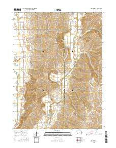 Hawleyville Iowa Current topographic map, 1:24000 scale, 7.5 X 7.5 Minute, Year 2015