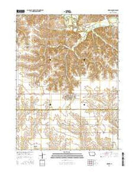 Hedrick Iowa Current topographic map, 1:24000 scale, 7.5 X 7.5 Minute, Year 2015