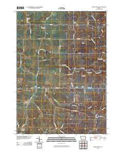 Highlandville Iowa Historical topographic map, 1:24000 scale, 7.5 X 7.5 Minute, Year 2010