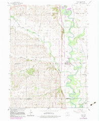 Hills Iowa Historical topographic map, 1:24000 scale, 7.5 X 7.5 Minute, Year 1965