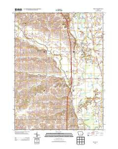Hills Iowa Historical topographic map, 1:24000 scale, 7.5 X 7.5 Minute, Year 2013