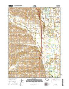 Hills Iowa Current topographic map, 1:24000 scale, 7.5 X 7.5 Minute, Year 2015