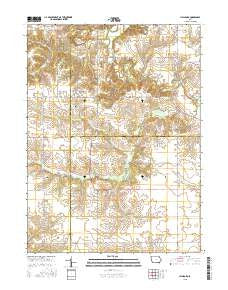 Hillsboro Iowa Current topographic map, 1:24000 scale, 7.5 X 7.5 Minute, Year 2015