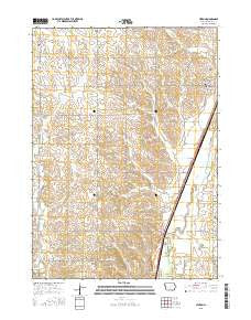 Hinton Iowa Current topographic map, 1:24000 scale, 7.5 X 7.5 Minute, Year 2015