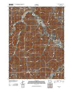 Hiteman Iowa Historical topographic map, 1:24000 scale, 7.5 X 7.5 Minute, Year 2010