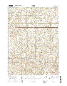 Holland Iowa Current topographic map, 1:24000 scale, 7.5 X 7.5 Minute, Year 2015