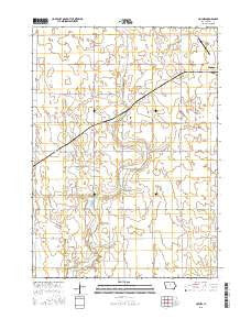 Holmes Iowa Current topographic map, 1:24000 scale, 7.5 X 7.5 Minute, Year 2015