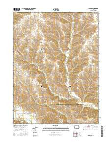 Hopeville Iowa Current topographic map, 1:24000 scale, 7.5 X 7.5 Minute, Year 2015
