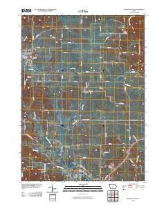 Hopkinton East Iowa Historical topographic map, 1:24000 scale, 7.5 X 7.5 Minute, Year 2010