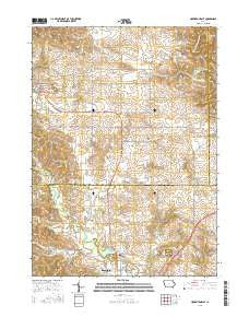 Hopkinton East Iowa Current topographic map, 1:24000 scale, 7.5 X 7.5 Minute, Year 2015