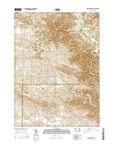 Hopkinton West Iowa Current topographic map, 1:24000 scale, 7.5 X 7.5 Minute, Year 2015