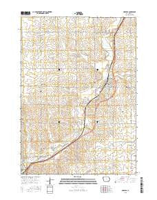Hospers Iowa Current topographic map, 1:24000 scale, 7.5 X 7.5 Minute, Year 2015