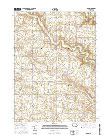 Hubbard Iowa Current topographic map, 1:24000 scale, 7.5 X 7.5 Minute, Year 2015