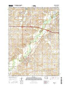 Hudson Iowa Current topographic map, 1:24000 scale, 7.5 X 7.5 Minute, Year 2015