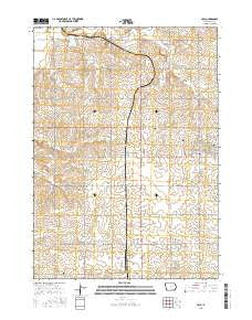 Hull Iowa Current topographic map, 1:24000 scale, 7.5 X 7.5 Minute, Year 2015