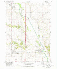 Huxley Iowa Historical topographic map, 1:24000 scale, 7.5 X 7.5 Minute, Year 1975