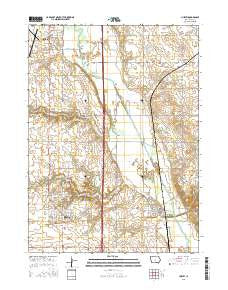 Huxley Iowa Current topographic map, 1:24000 scale, 7.5 X 7.5 Minute, Year 2015