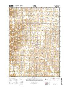 Inwood Iowa Current topographic map, 1:24000 scale, 7.5 X 7.5 Minute, Year 2015