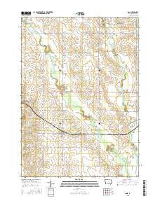 Ionia Iowa Current topographic map, 1:24000 scale, 7.5 X 7.5 Minute, Year 2015