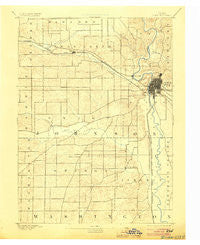 Iowa City Iowa Historical topographic map, 1:62500 scale, 15 X 15 Minute, Year 1891