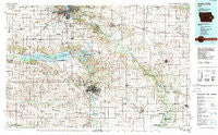 Iowa City Iowa Historical topographic map, 1:100000 scale, 30 X 60 Minute, Year 1984