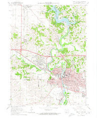 Iowa City West Iowa Historical topographic map, 1:24000 scale, 7.5 X 7.5 Minute, Year 1965