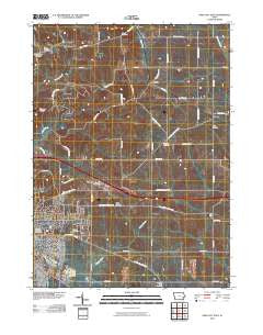 Iowa City East Iowa Historical topographic map, 1:24000 scale, 7.5 X 7.5 Minute, Year 2010