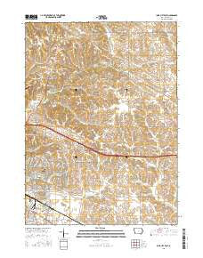 Iowa City East Iowa Current topographic map, 1:24000 scale, 7.5 X 7.5 Minute, Year 2015