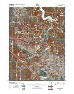 Iowa City West Iowa Historical topographic map, 1:24000 scale, 7.5 X 7.5 Minute, Year 2010