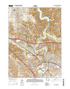 Iowa City West Iowa Current topographic map, 1:24000 scale, 7.5 X 7.5 Minute, Year 2015