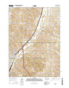 James Iowa Current topographic map, 1:24000 scale, 7.5 X 7.5 Minute, Year 2015