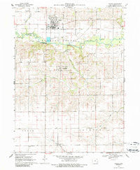 Kalona Iowa Historical topographic map, 1:24000 scale, 7.5 X 7.5 Minute, Year 1969