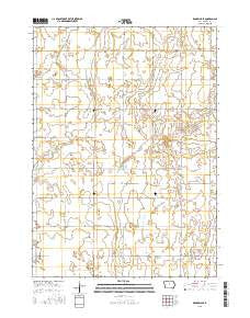 Kanawha SE Iowa Current topographic map, 1:24000 scale, 7.5 X 7.5 Minute, Year 2015