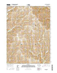 Kellerton Iowa Current topographic map, 1:24000 scale, 7.5 X 7.5 Minute, Year 2015