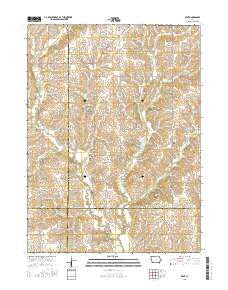 Kent Iowa Current topographic map, 1:24000 scale, 7.5 X 7.5 Minute, Year 2015
