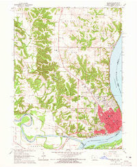 Keokuk Iowa Historical topographic map, 1:24000 scale, 7.5 X 7.5 Minute, Year 1964