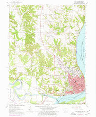 Keokuk Iowa Historical topographic map, 1:24000 scale, 7.5 X 7.5 Minute, Year 1964
