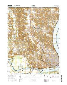Keokuk Iowa Current topographic map, 1:24000 scale, 7.5 X 7.5 Minute, Year 2015
