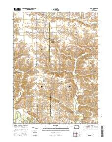 Keota Iowa Current topographic map, 1:24000 scale, 7.5 X 7.5 Minute, Year 2015