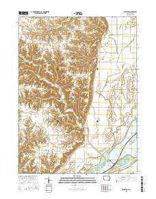 Kingston Iowa Current topographic map, 1:24000 scale, 7.5 X 7.5 Minute, Year 2015