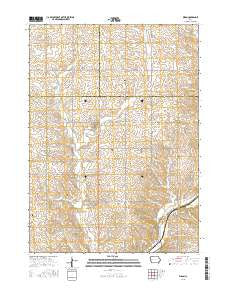 Kiron Iowa Current topographic map, 1:24000 scale, 7.5 X 7.5 Minute, Year 2015