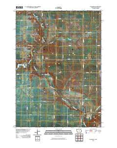 Klondike Iowa Historical topographic map, 1:24000 scale, 7.5 X 7.5 Minute, Year 2010