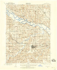 Knoxville Iowa Historical topographic map, 1:62500 scale, 15 X 15 Minute, Year 1909