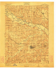 Knoxville Iowa Historical topographic map, 1:62500 scale, 15 X 15 Minute, Year 1912