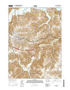Knoxville Iowa Current topographic map, 1:24000 scale, 7.5 X 7.5 Minute, Year 2015