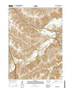 Knoxville SW Iowa Current topographic map, 1:24000 scale, 7.5 X 7.5 Minute, Year 2015